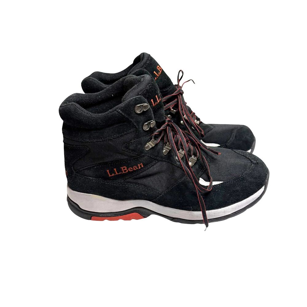LL Bean Suede Canvas Hiking Boot Shoe Men Black 11 - Picture 2 of 11